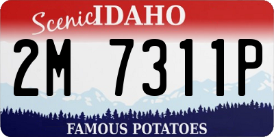 ID license plate 2M7311P