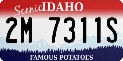 ID license plate 2M7311S