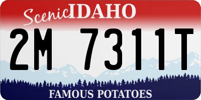 ID license plate 2M7311T