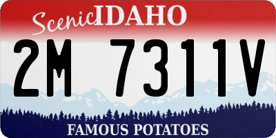ID license plate 2M7311V