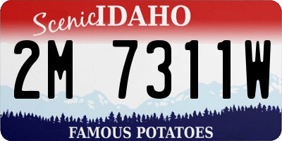 ID license plate 2M7311W