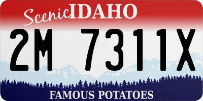 ID license plate 2M7311X