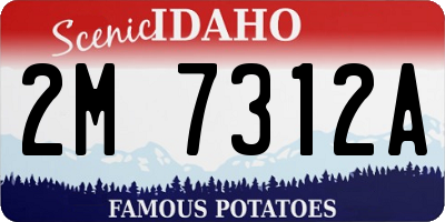ID license plate 2M7312A