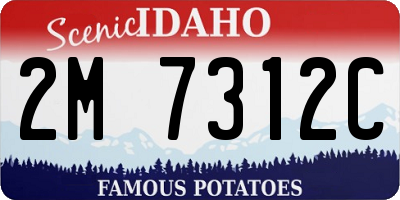 ID license plate 2M7312C
