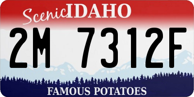 ID license plate 2M7312F