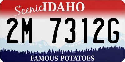 ID license plate 2M7312G