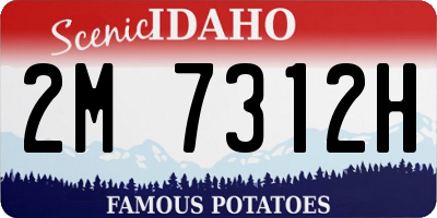 ID license plate 2M7312H