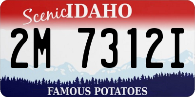 ID license plate 2M7312I