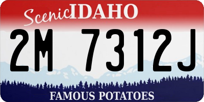 ID license plate 2M7312J