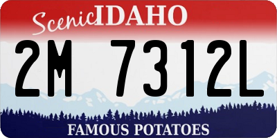 ID license plate 2M7312L