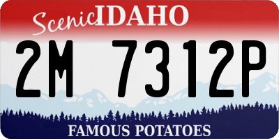 ID license plate 2M7312P