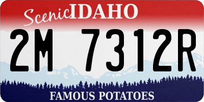 ID license plate 2M7312R