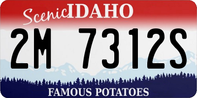 ID license plate 2M7312S