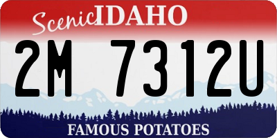 ID license plate 2M7312U