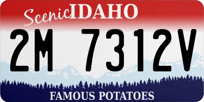 ID license plate 2M7312V