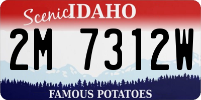 ID license plate 2M7312W