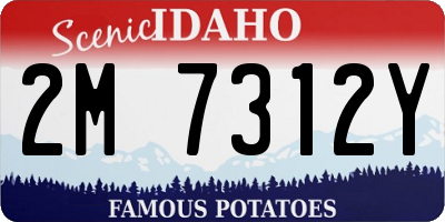 ID license plate 2M7312Y