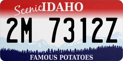 ID license plate 2M7312Z