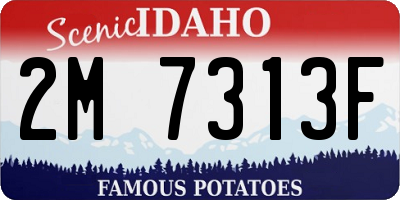 ID license plate 2M7313F