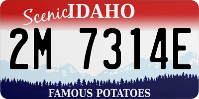 ID license plate 2M7314E