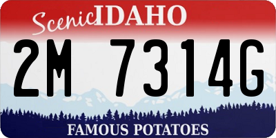ID license plate 2M7314G