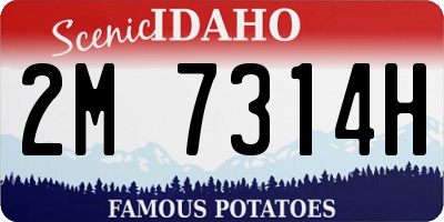 ID license plate 2M7314H