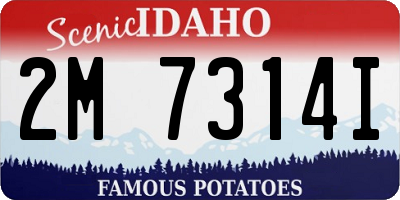 ID license plate 2M7314I