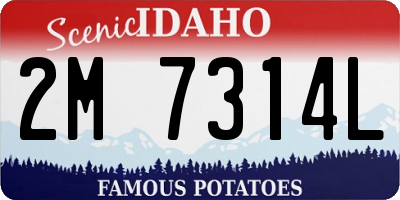 ID license plate 2M7314L