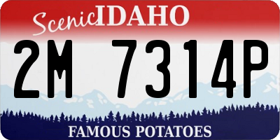 ID license plate 2M7314P