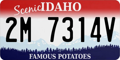 ID license plate 2M7314V