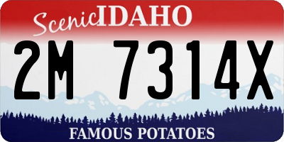 ID license plate 2M7314X