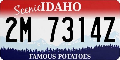 ID license plate 2M7314Z