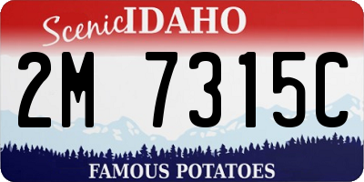 ID license plate 2M7315C