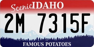 ID license plate 2M7315F