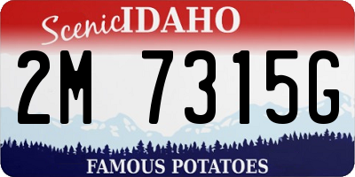 ID license plate 2M7315G