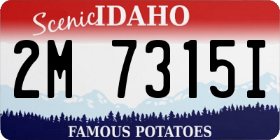 ID license plate 2M7315I
