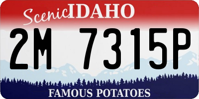 ID license plate 2M7315P