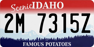 ID license plate 2M7315Z