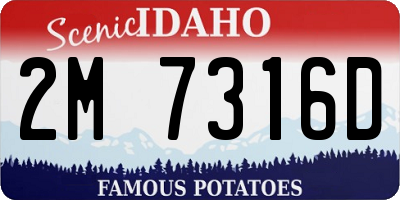 ID license plate 2M7316D