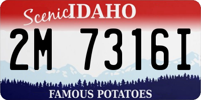 ID license plate 2M7316I