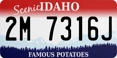 ID license plate 2M7316J