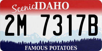 ID license plate 2M7317B
