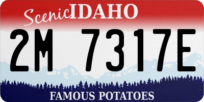 ID license plate 2M7317E