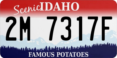 ID license plate 2M7317F