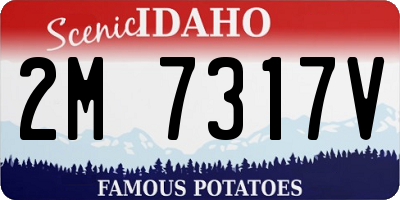 ID license plate 2M7317V