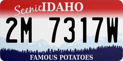 ID license plate 2M7317W