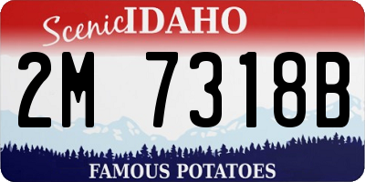 ID license plate 2M7318B