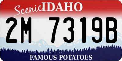 ID license plate 2M7319B