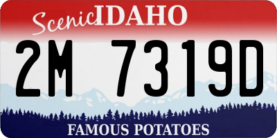 ID license plate 2M7319D