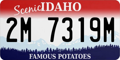 ID license plate 2M7319M
